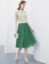 Minimal Pleated A-Line Skirt