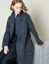 Textured Wool-Alpaca Blend Fringe Detail Wrap Coat