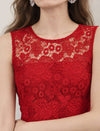 Romantic Embroidered Lace Sleeveless Gown