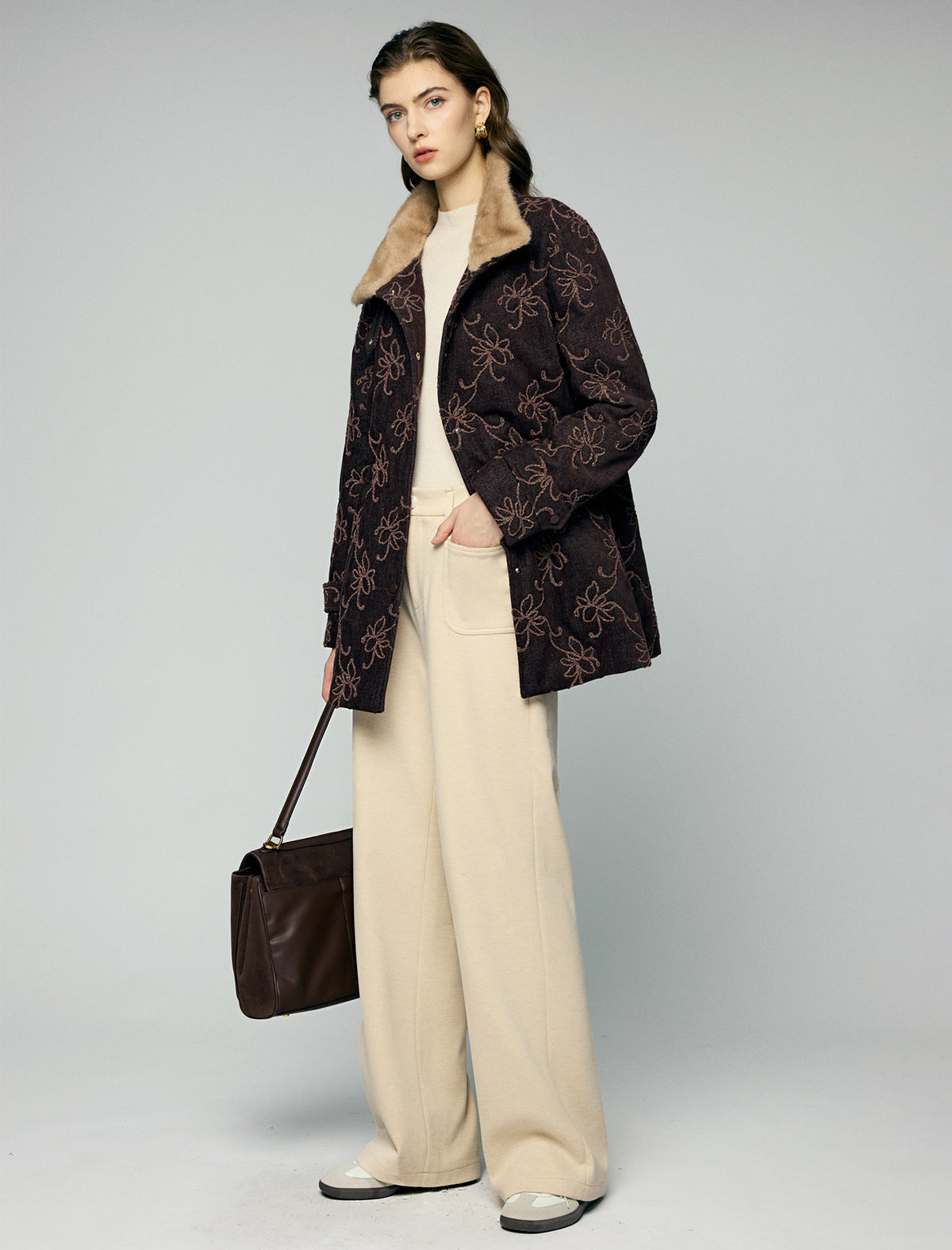 High-Waist Pocket Straight-Leg Pants