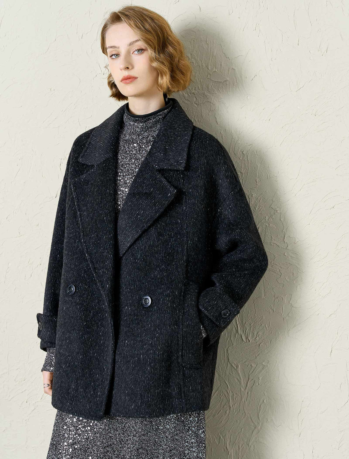 Wool-Alpaca Blend Double-Breasted Coat