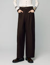 Wool Blend High-Waist Pocket Wide-Leg Pants