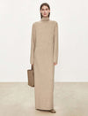 100% Wool Turtleneck Maxi Dress