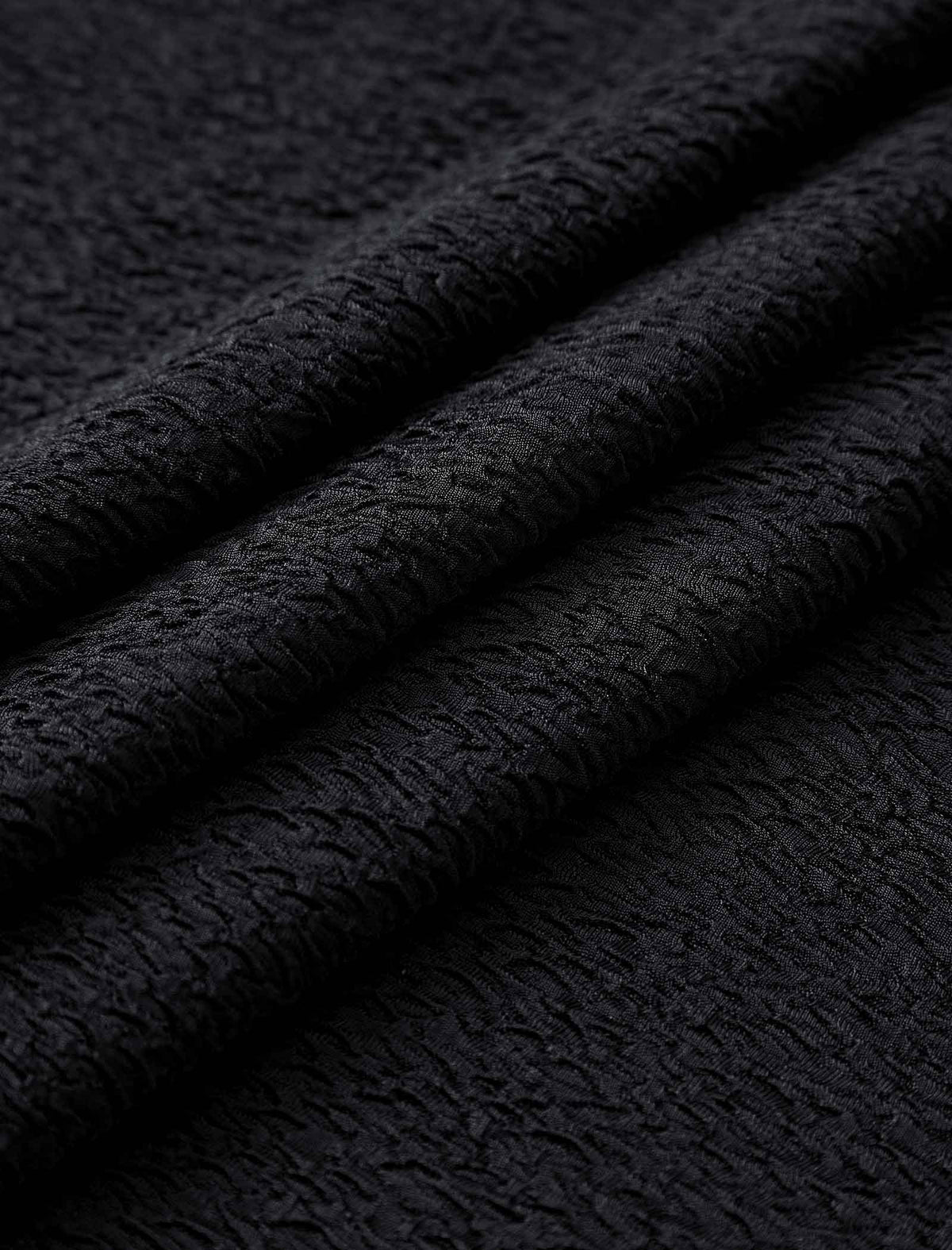 Solid Black Textured Sleeveless Midi Tank Dress