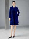Wool Blend Solid Double-Breasted Relaxed Coat