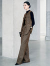Textured High Waist Wide Leg Pants
