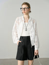 Sheer Floral Lace Zip-Up Sun Jacket