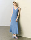 Solid Color V-Neck Slip Maxi Dress