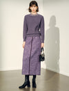 Pearl‑Trim Ruffle Neck Wool Blend Sweater