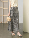 Champagne Sequin Maxi Skirt