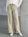 Vintage Washed Rhinestone Wide Leg Denim Pants