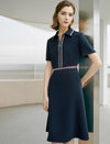 Zip-Up Shirt Dress