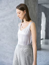 Satin V-Neck Sleeveless Top