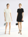 Embellished Neckline Fit And Flare Dress
