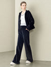 Navy Blue Wide-Leg Pants