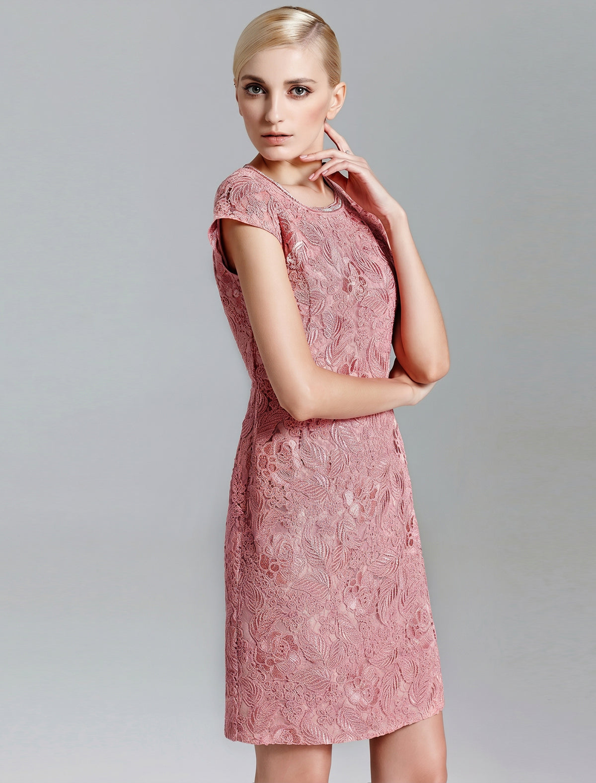 Lace Waist-Cinched Dress