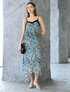 Sleeveless Floral Print Midi Slip Dress