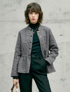 Wool Blend Fitted Cropped Jacket