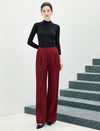 Pocket Straight-Fit Wide-Leg Pants