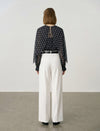 Crisp White Wide-Leg Tailored Pants