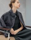 Faux Fur Shawl Collar Long Sleeve Coat