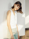 V-Neck Silver Tassel Tank Top