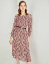 Print Pleated Midi Dress