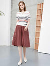 Minimal Pleated A-Line Skirt