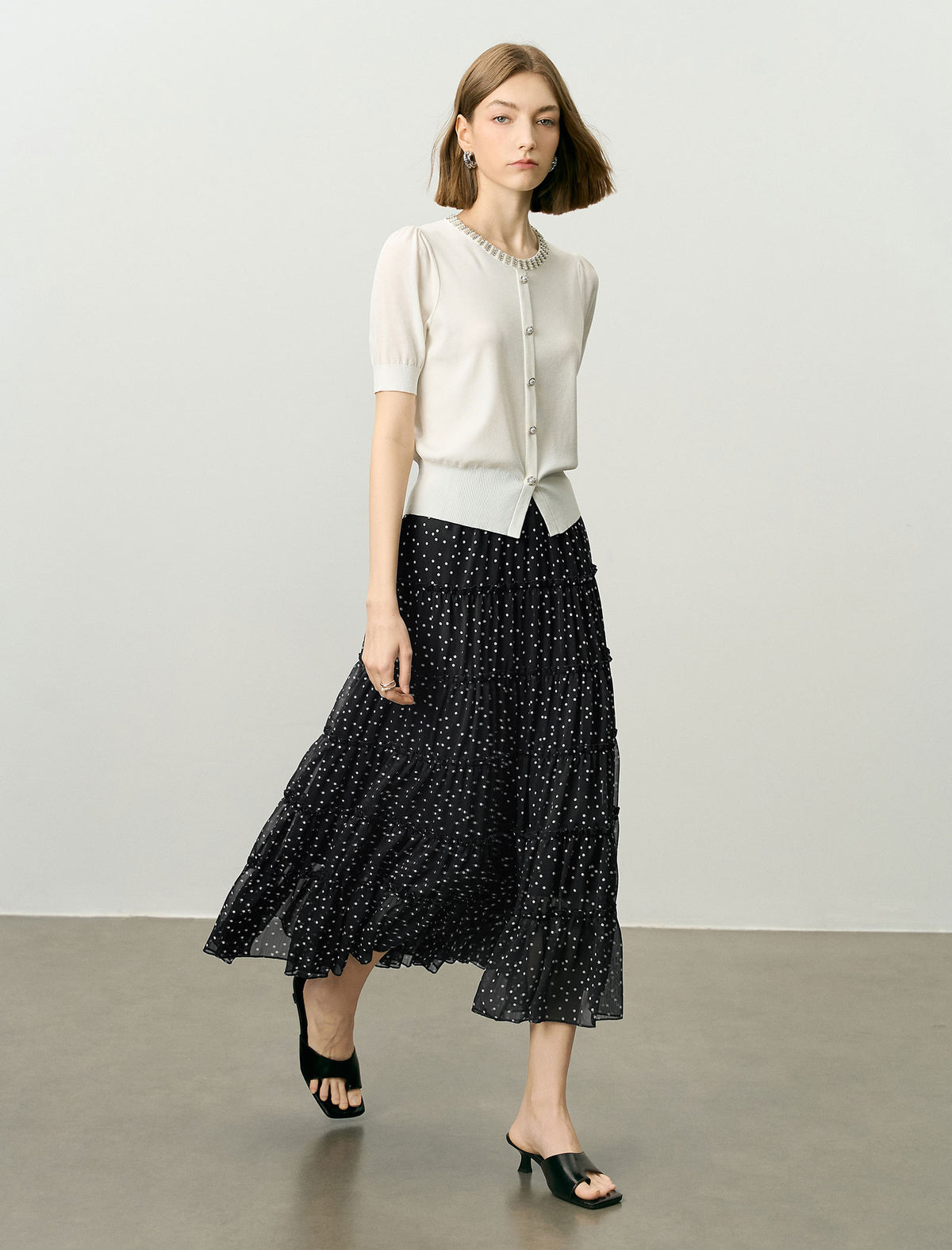 Pearl Embellished Knit Cardigan