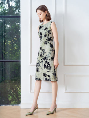Floral Sleeveless Midi Dress