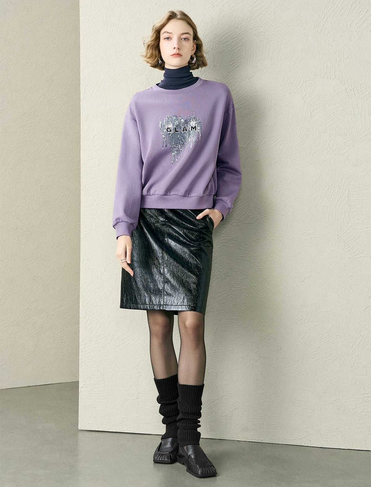 Tencel-Blend Drop Shoulder Sweatshirt