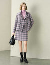 Tweed Plaid Wool-Blend Jacket