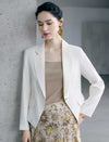 Notched Lapel Long Sleeve Blazer