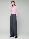 Wool Blend High-Waist Pocket Wide-Leg Pants