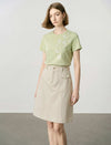 Lyocell Cotton Utility A-Line Skirt