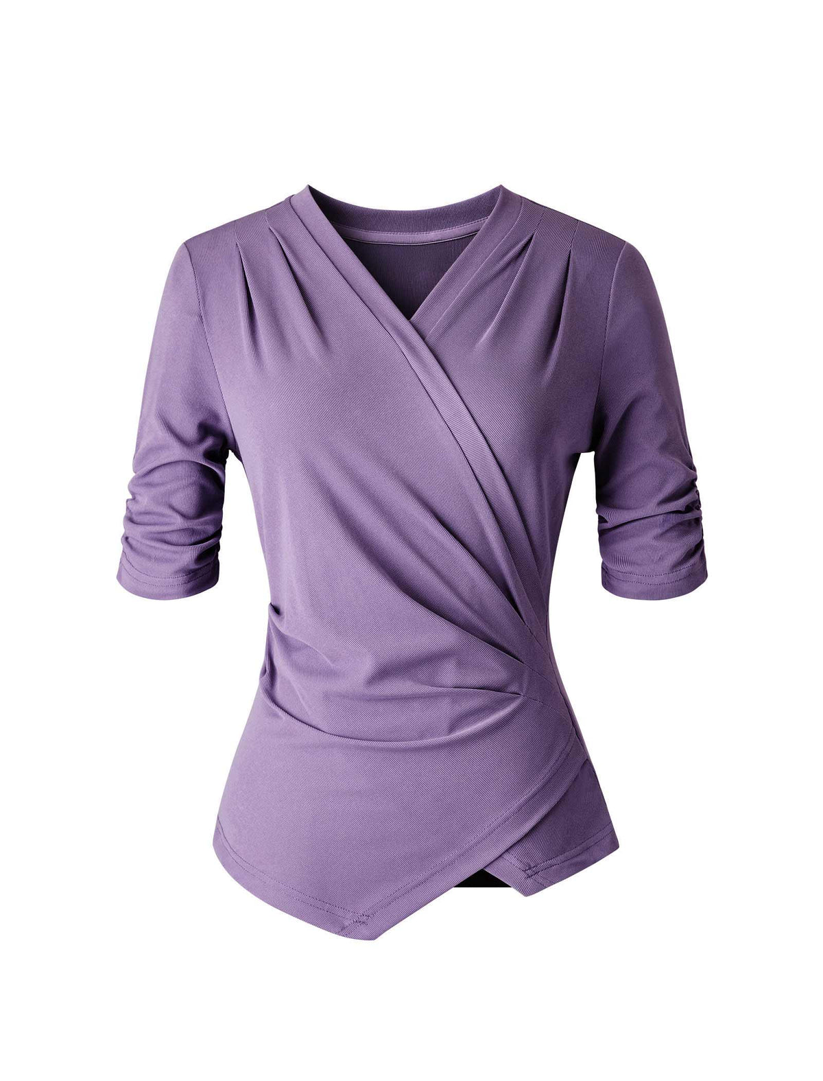 V-Neck Wrap Ribbed Top