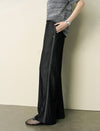 Side Stripes Wide-Leg Textured Pants