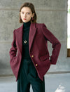 Sparkle Tweed Wool-Blend Blazer