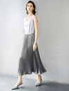 Light Grey Satin V-Neck Camisole