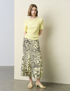 Leopard Print Fishtail Midi Skirt