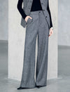 Textured High Waist Wide Leg Pants