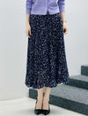 Floral Print A-Line Midi Skirt