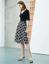 Plaid Lace Skirt