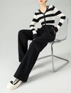 Stylish Black Drawstring Wide Leg Pants