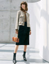 Wool Blend Pocket Cropped Jacket