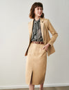 Classic Refined Button-Front Blazer