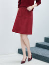 Fitted A-Line Midi Skirt