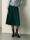 A-Line Pleated Midi Skirt