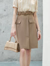 Belted Midi Skirt
