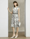 Sleeveless Floral Print Midi Dress for Women